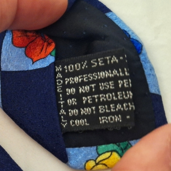 VINTAGE Giani VERSACE men's silk floral necktie 80s/90s - Picture 4 of 5